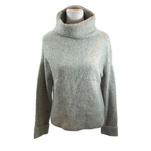 Ladies Daily Ritual‎ Brand Grey Wool Blend Mock Neck Sweater Size Medium
